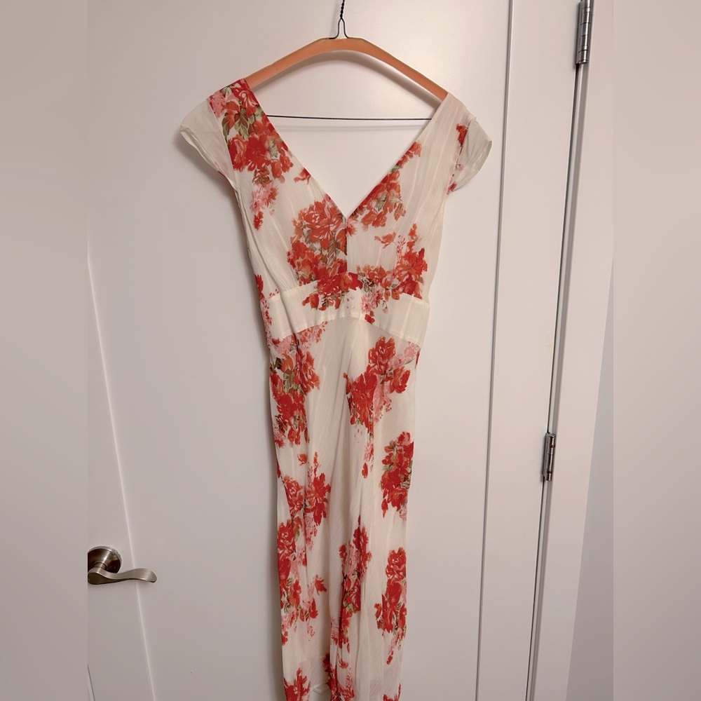 Pretty empire crepe floral dress